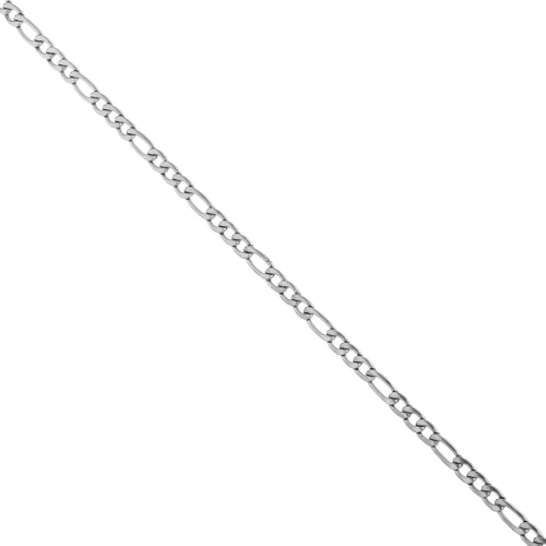 Cadena de eslabones tipo Figaro alternados (1x3) de 3,9 mm - Acero inoxidable 316L, 50 cm