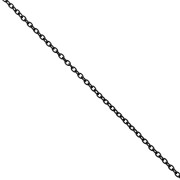 Cadena de malla «Forçat» de 1,4 mm - Acero inoxidable 316L negro x 50 cm