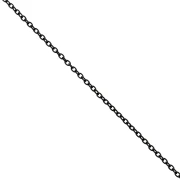 Cadena de malla «Forçat» de 1,4 mm - Acero inoxidable 316L negro x 50 cm