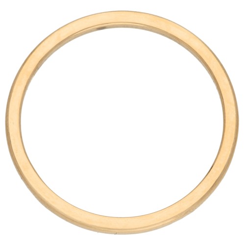 Anilla de montaje y tejido circular de 29 mm - Acero inoxidable 316L dorado x1