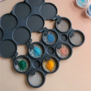Organizador de cuentas con 8 compartimentos de 48 mm - Gris oscuro x1