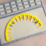 Organizador de cuentas - arco de almacenamiento - 26 cm, 13 compartimentos - Amarillo x1