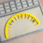 Organizador de cuentas - arco de almacenamiento - 26 cm, 13 compartimentos - Amarillo x1