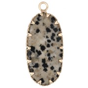 Colgante ovalado de 35 x 16 mm de piedra preciosa e imitación de turquesa - Jape Dalmatien