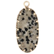 Colgante ovalado de 35 x 16 mm de piedra preciosa e imitación de turquesa - Jape Dalmatien