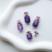 Frasco de perfume con colgante de 20 x 10 mm de piedra preciosa - Amatista x1