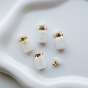 Frasco de perfume con colgante de 20 x 10 mm de piedra preciosa - Piedra de la Luna x1