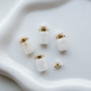 Frasco de perfume con colgante de 20 x 10 mm de piedra preciosa - Piedra de la Luna x1