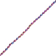 Cuentas facetadas con forma de oliva, 5 x 3 mm, imitación de hematita, multicolor, 39 cm