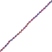 Cuentas facetadas con forma de oliva, 5 x 3 mm, imitación de hematita, multicolor, 39 cm
