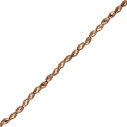 Cuentas facetadas con forma de oliva, 5 x 3 mm, imitación de hematita, color cobre, 39 cm
