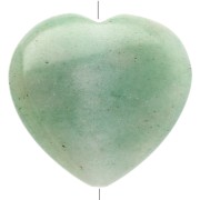 Venturina - Cuenta en forma de corazón de 25 mm de piedra preciosa - Aventurina x1 Cuenta en forma de corazón de 25 mm de piedra preciosa - Aventurina x1