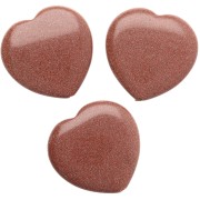 Cuenta en forma de corazón de 25 mm, imitación de piedra preciosa - Piedra del Sol x1