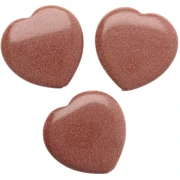 Cuenta en forma de corazón de 25 mm, imitación de piedra preciosa - Piedra del Sol x1