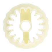 Cortador de galletas con forma de margarita de 20 mm de Cuentas and Co - Amarillo pálido x1
