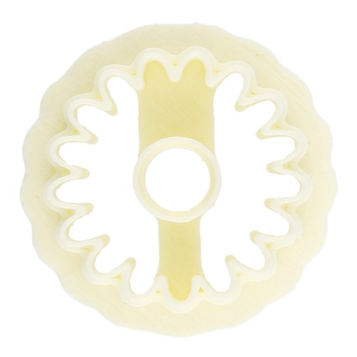 Cortador de galletas con forma de margarita de 20 mm de Cuentas and Co - Amarillo pálido x1