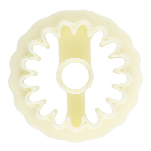 Cortador de galletas con forma de margarita de 20 mm de Cuentas and Co - Amarillo pálido x1