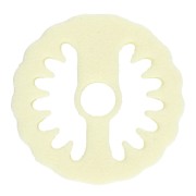 Cortador de galletas con forma de margarita de 20 mm de Cuentas and Co - Amarillo pálido x1