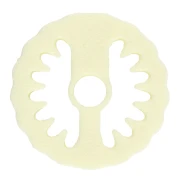 Cortador de galletas con forma de margarita de 20 mm de Cuentas and Co - Amarillo pálido x1