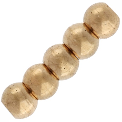Cuentas de 3 mm con agujero de 1,5 mm - Acero inoxidable 303 Dorado x10