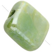 Verde claro - Cuenta cuadrada de cerámica de 10 mm - Verde claro x1 Cuenta cuadrada de cerámica de 10 mm - Verde claro x1