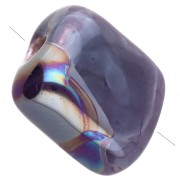 Eggplant - Cuenta cuadrada de cerámica de 10 mm - Berenjena x1 Cuenta cuadrada de cerámica de 10 mm - Berenjena x1