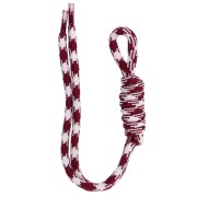 Cordón de paracord para llaveros y amuletos de bolso, 22 cm - Blanco y rojo oscuro x1