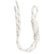 Cordón de paracord para llaveros y amuletos de bolso - 22 cm - Blanco - Dorado x1