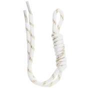 Cordón de paracord para llaveros y amuletos de bolso - 22 cm - Blanco - Dorado x1