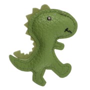 Colgante de dinosaurio de 7 x 8 cm para adorno de bolso - PU - Verde x1