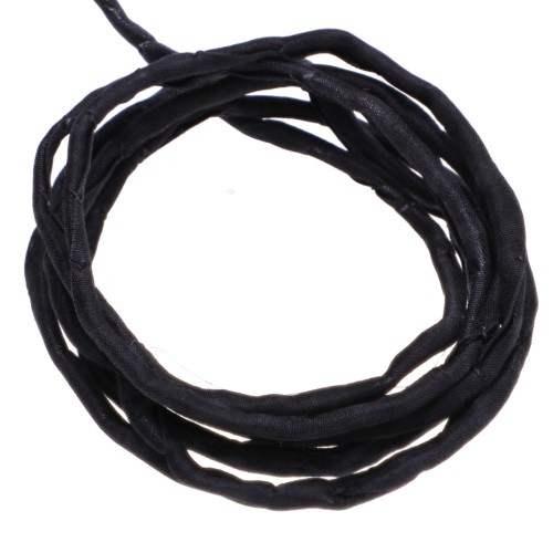 Cordón de seda de 2 mm - Negro x 1 m