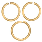 Anillas abiertas de 7 x 0,8 mm - Fabricadas en Europa - Acero inoxidable 316L dorado x10