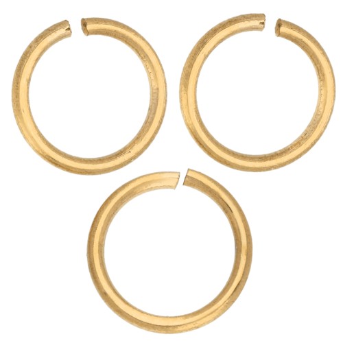 Anillas abiertas de 7 x 0,8 mm - Fabricadas en Europa - Acero inoxidable 316L dorado x10