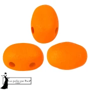 Cuentas de cristal Samos® de Puca® 5x7 mm - Neon Blood Orange x10 g
