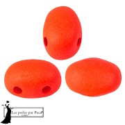 Cuentas de cristal Samos® de Puca® 5x7 mm - Coral neón x10 g