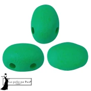 Cuentas de cristal Samos® de Puca® 5x7 mm - Verde oscuro neón x10 g