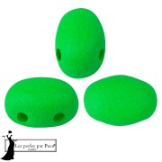 Cuentas de cristal Samos® de Puca® 5x7 mm - Verde neón x10 g