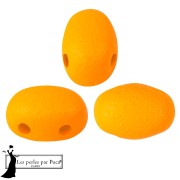 Cuentas de cristal Samos® de Puca® 5x7 mm - Naranja neón x10 g