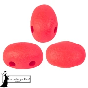 Cuentas de cristal Samos® de Puca® 5x7 mm - Rojo neón x10 g