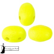 Cuentas de cristal Samos® de Puca® 5x7 mm - Amarillo neón x10 g