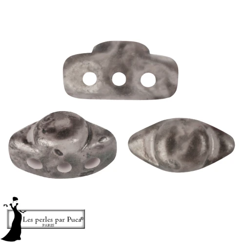 Cuentas de cristal Volos® de Puca® 4x8 mm - Mishmash Taupe x10 g