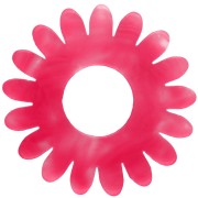 Colgante de flor de margarita de 20 mm de acetato - Efecto marmolado rosa fluorescente x1