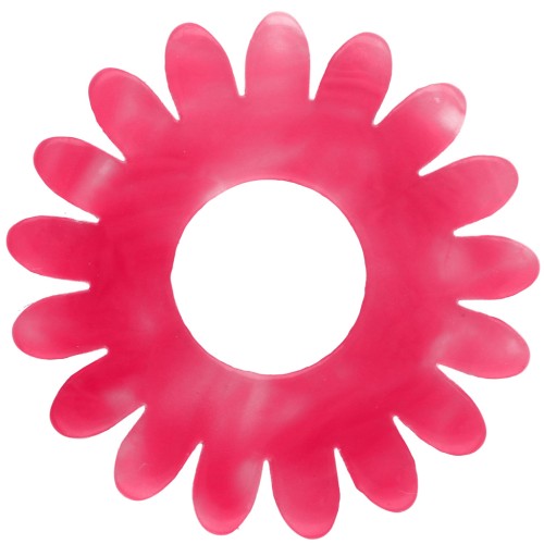 Colgante de flor de margarita de 20 mm de acetato - Efecto marmolado rosa fluorescente x1