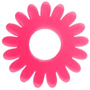 Fuschia - Colgante de flor de margarita de 20 mm de acetato transparente - Fucsia x1 Colgante de flor de margarita de 20 mm de acetato transparente - Fucsia x1