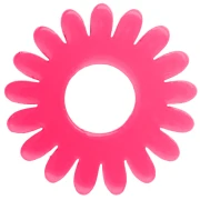 Colgante de flor de margarita de 20 mm de acetato transparente - Fucsia x1