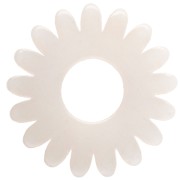 Marfil - Colgante de flor de margarita de 20 mm de acetato - Efecto marmolado marfil x1 Colgante de flor de margarita de 20 mm de acetato - Efecto marmolado marfil x1