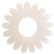 Colgante de flor de margarita de 20 mm de acetato - Efecto marmolado marfil x1