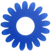 Colgante de margarita de 20 mm de acrílico transparente - Azul real x1