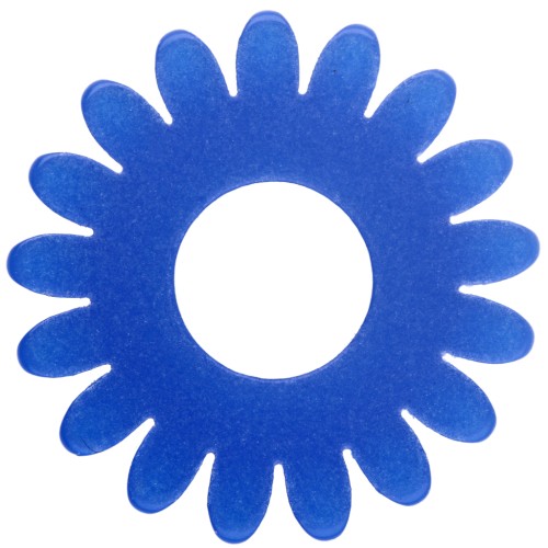 Colgante de margarita de 20 mm de acrílico transparente - Azul real x1