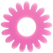 Rosa - Colgante de flor de margarita de 20 mm, acrílico opaco - Rosa x1 Colgante de flor de margarita de 20 mm, acrílico opaco - Rosa x1
